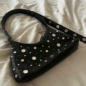 Black Mirror Studded Bag